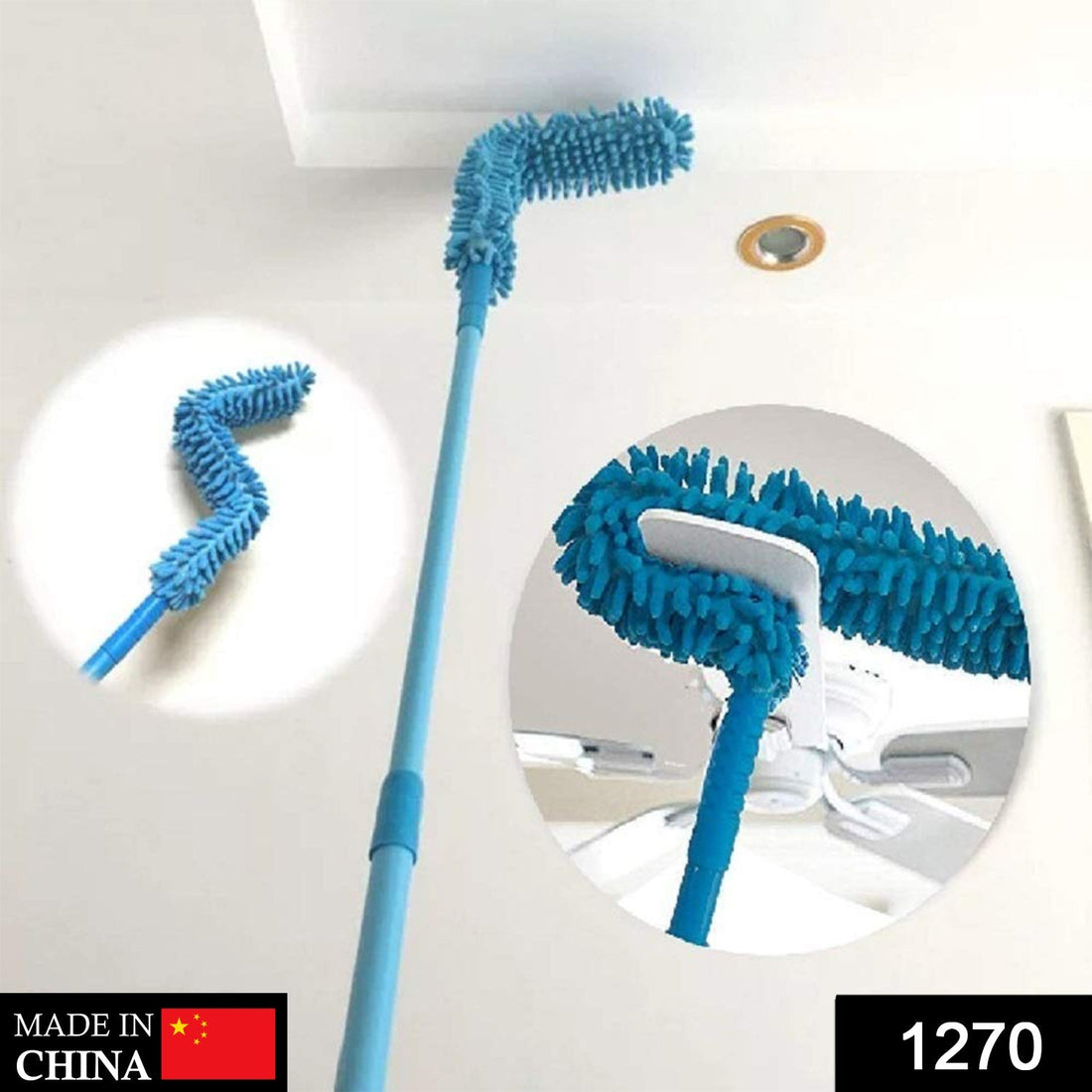 Foldable microfiber fan cleaning duster