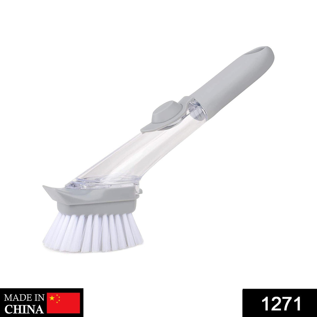 Home & Kitchen Cleaning Brushes, Scrubber, Soap Dispenser Scrub Brush for Pans Pots and Bathtub Sink (2 In 1) your brand