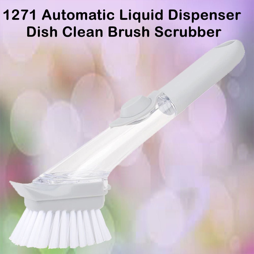 Home & Kitchen Cleaning Brushes, Scrubber, Soap Dispenser Scrub Brush for Pans Pots and Bathtub Sink (2 In 1) your brand