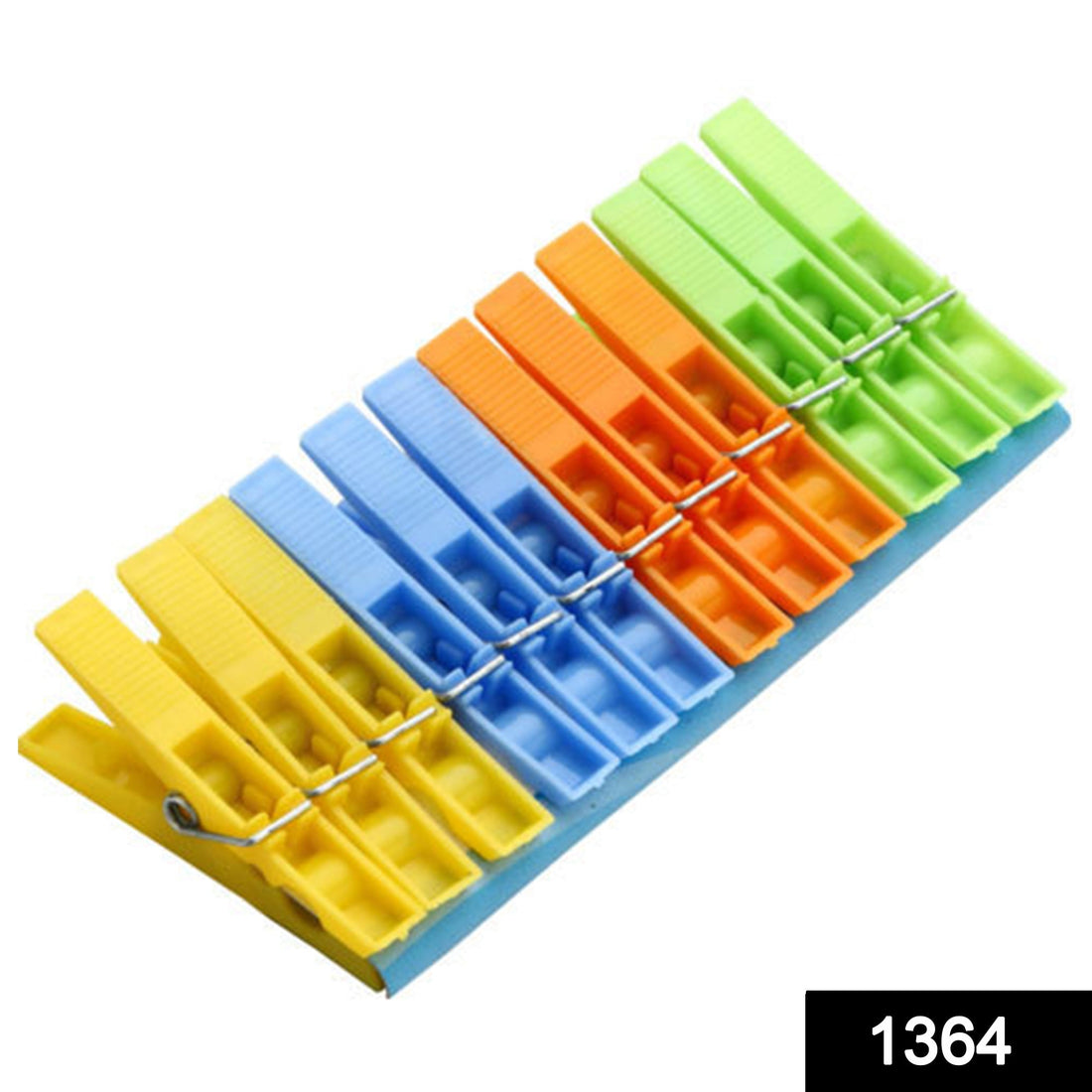 Colorful multipurpose cloth clips for secure cloth drying (12 pcs).