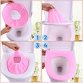 Bathroom Soft Thicker Warmer Stretchable Washable Cloth Toilet Seat Cover (1pc) your brand
