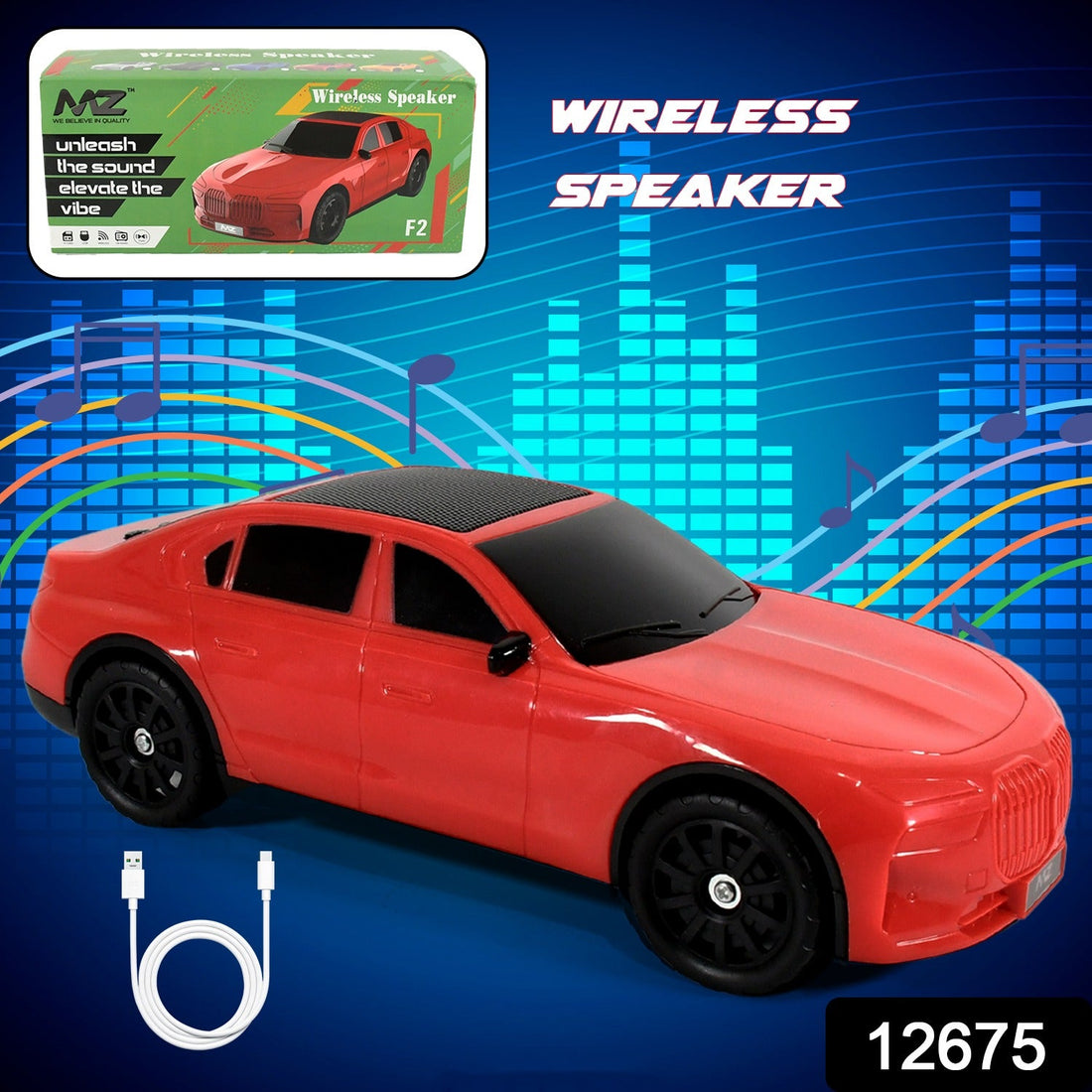 Wireless Bluetooth Speaker Portable Car Shape Music Speaker Support Bluetooth, TF Card, USB, Fm Radio Function Unique Shape Car Speaker - Shopmania Wholesale