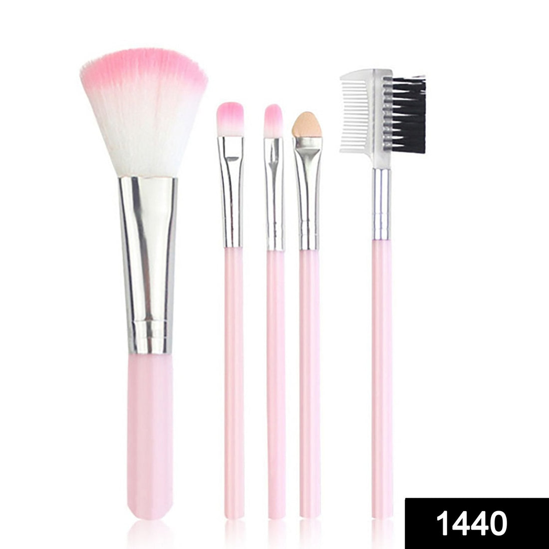 Makeup brushes kit with five brushes