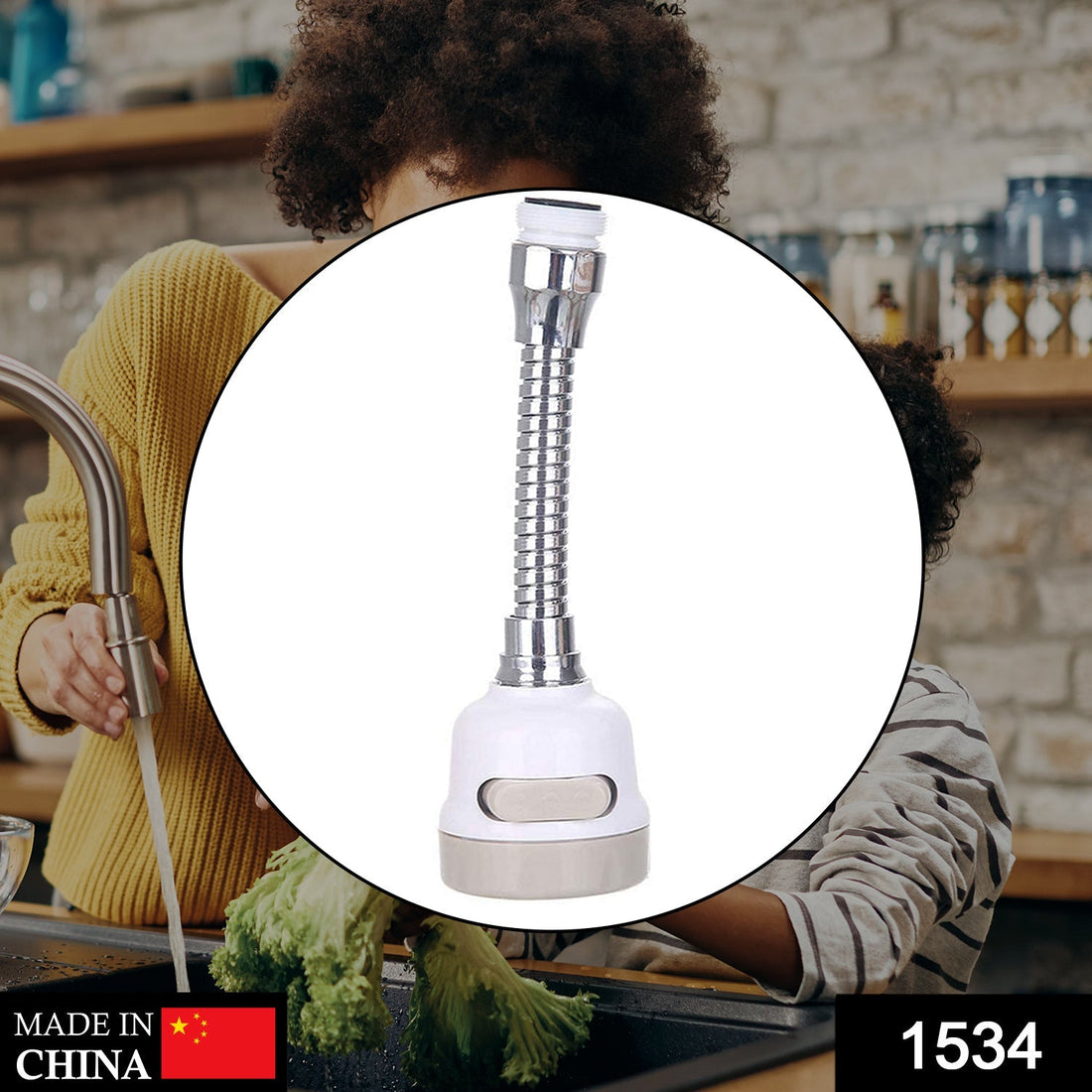 Kitchen tap aerator for water faucet, improves water flow