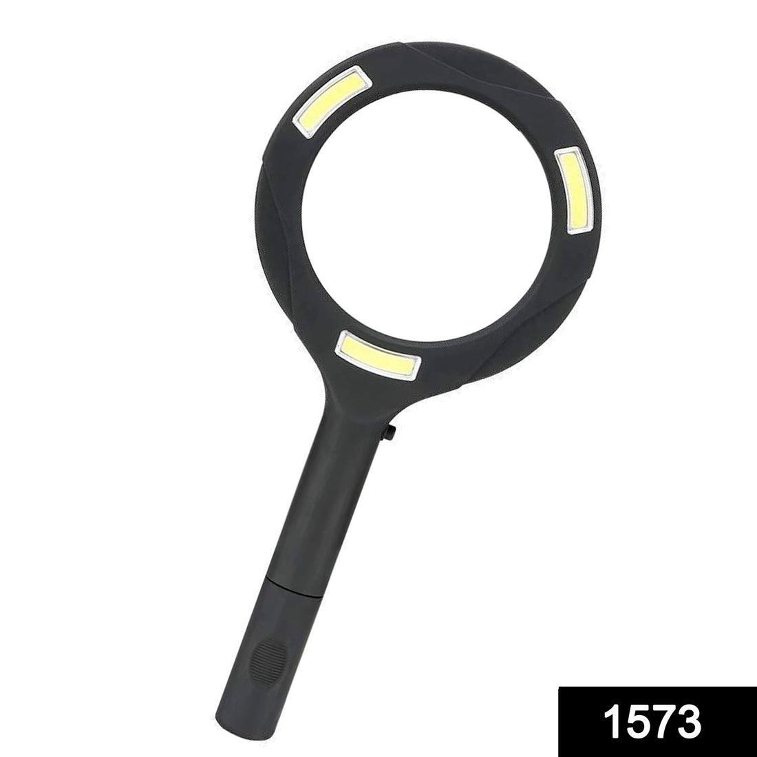 Magnifying glass with 3x magnification and LED lights.