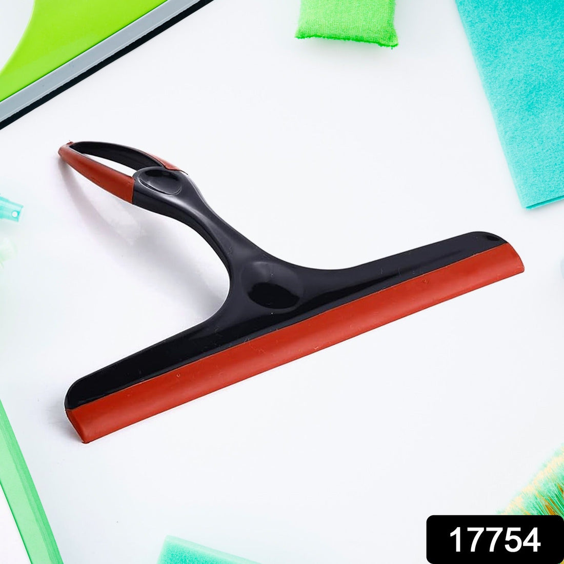 Plastic Kitchen Wiper | Ideal for Kitchen Platform, Windows, Glass, & Car Windshield | Silicone Head | Multicolor | Pack of 1 pc - Shopmania Wholesale