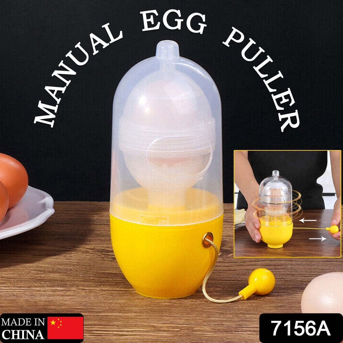 MANUAL EGG PULLER SCRAMBLER HOUSEHOLD WHITE EGG YOLK MIXER KITCHEN TOOL MIX MANUAL SCRAMBLER CONVENIENT WITHOUT BREAKING EGGS. your brand