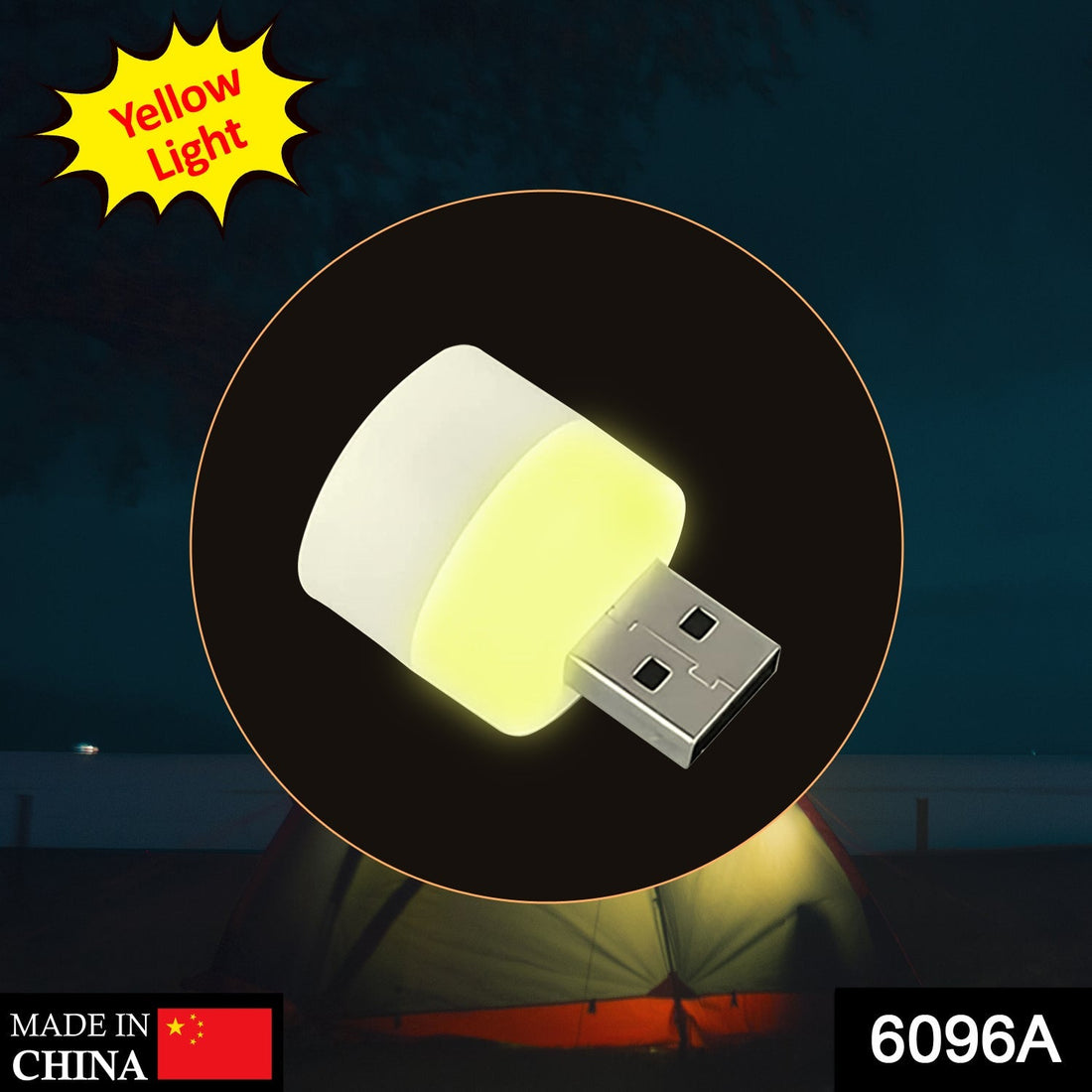 Small yellow USB bulb for room lighting, ideal for official places.