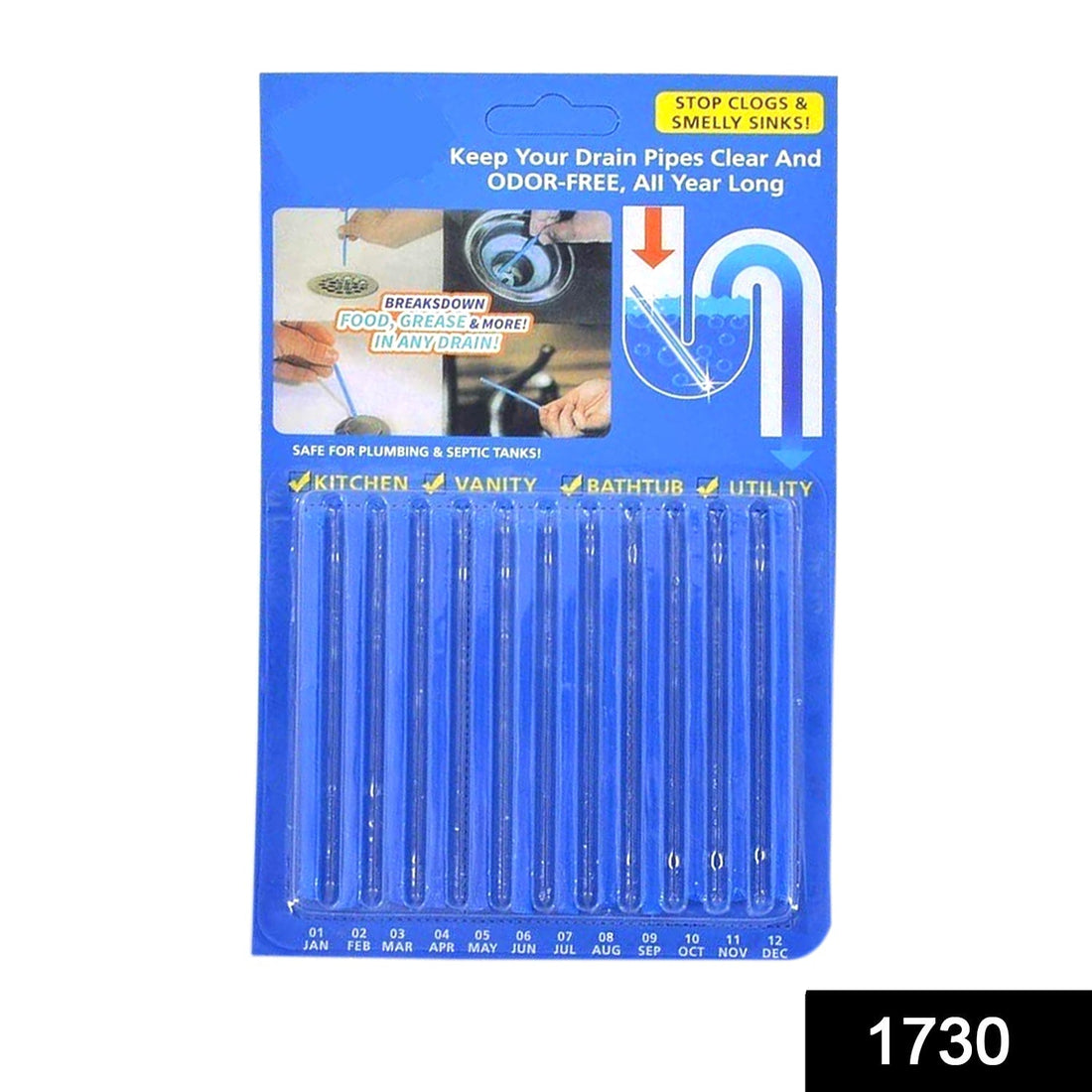 Sani Cleaning Sticks Keep Your Drains Pipes Clear Odor Home Cleaning - Shopmania Wholesale