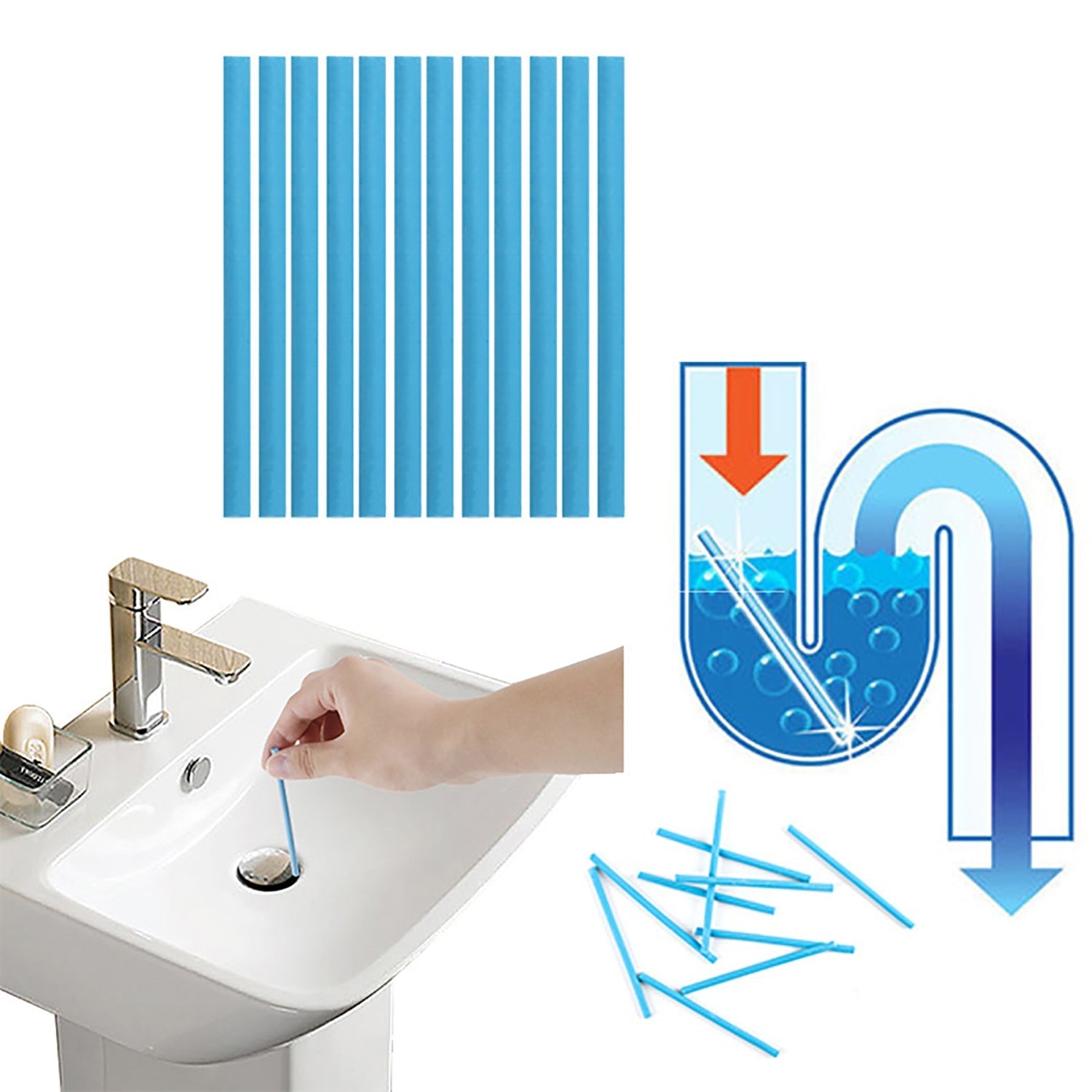 Sani Cleaning Sticks Keep Your Drains Pipes Clear Odor Home Cleaning - Shopmania Wholesale