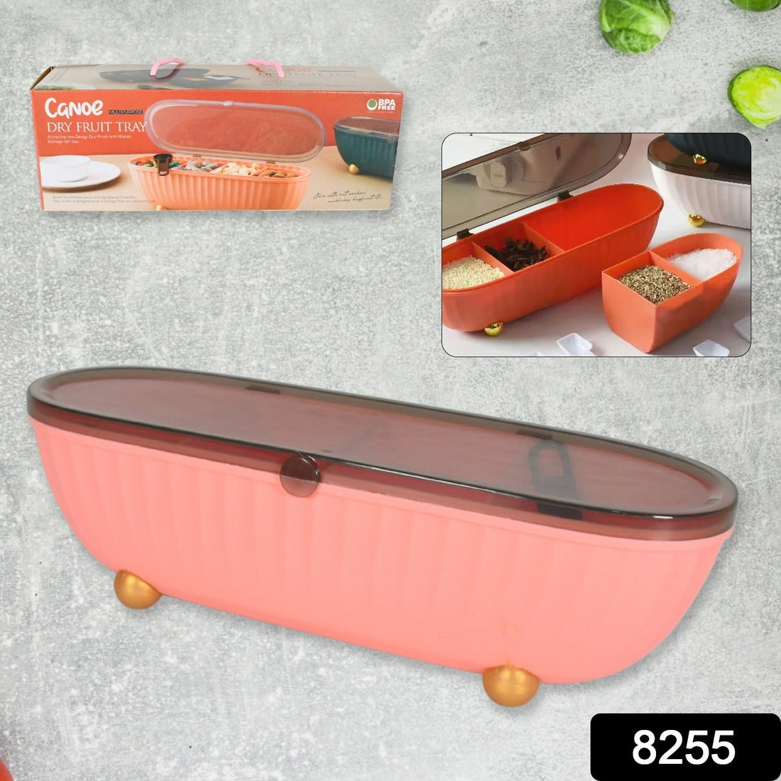 8255 Spice Bottle Spice Jar Durable Spice Seasoning Box, Jar Food Grade Spoon Seasoning Case for Kitchen / Dry fruit Tray (1 Pc) - Shopmania Wholesale