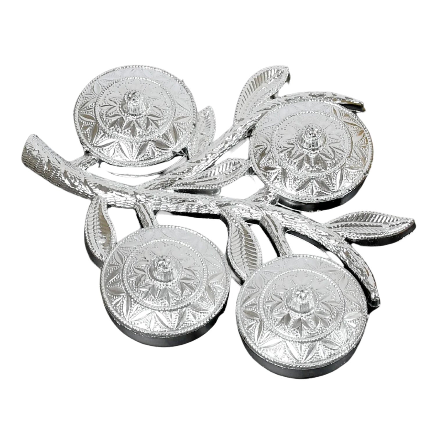 Tree Shape 4 Compartment Mukhwas Dani Serving Tray For Home & Kitchen Use your brand
