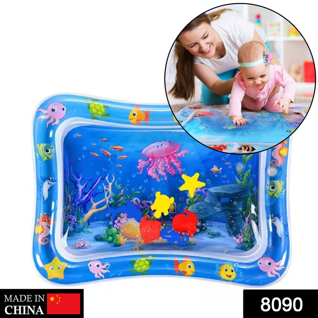 Inflatable water play mat for infants