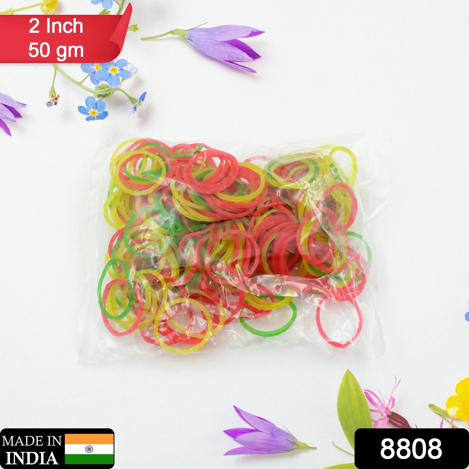 RUBBER BAND FOR OFFICE/HOME AND KITCHEN ACCESSORIES ITEM PRODUCTS, ELASTIC RUBBER BANDS, FLEXIBLE REUSABLE NYLON ELASTIC UNBREAKABLE, FOR STATIONERY, SCHOOL MULTICOLOR (2 Inch 50 GM)) - Shopmania Wholesale