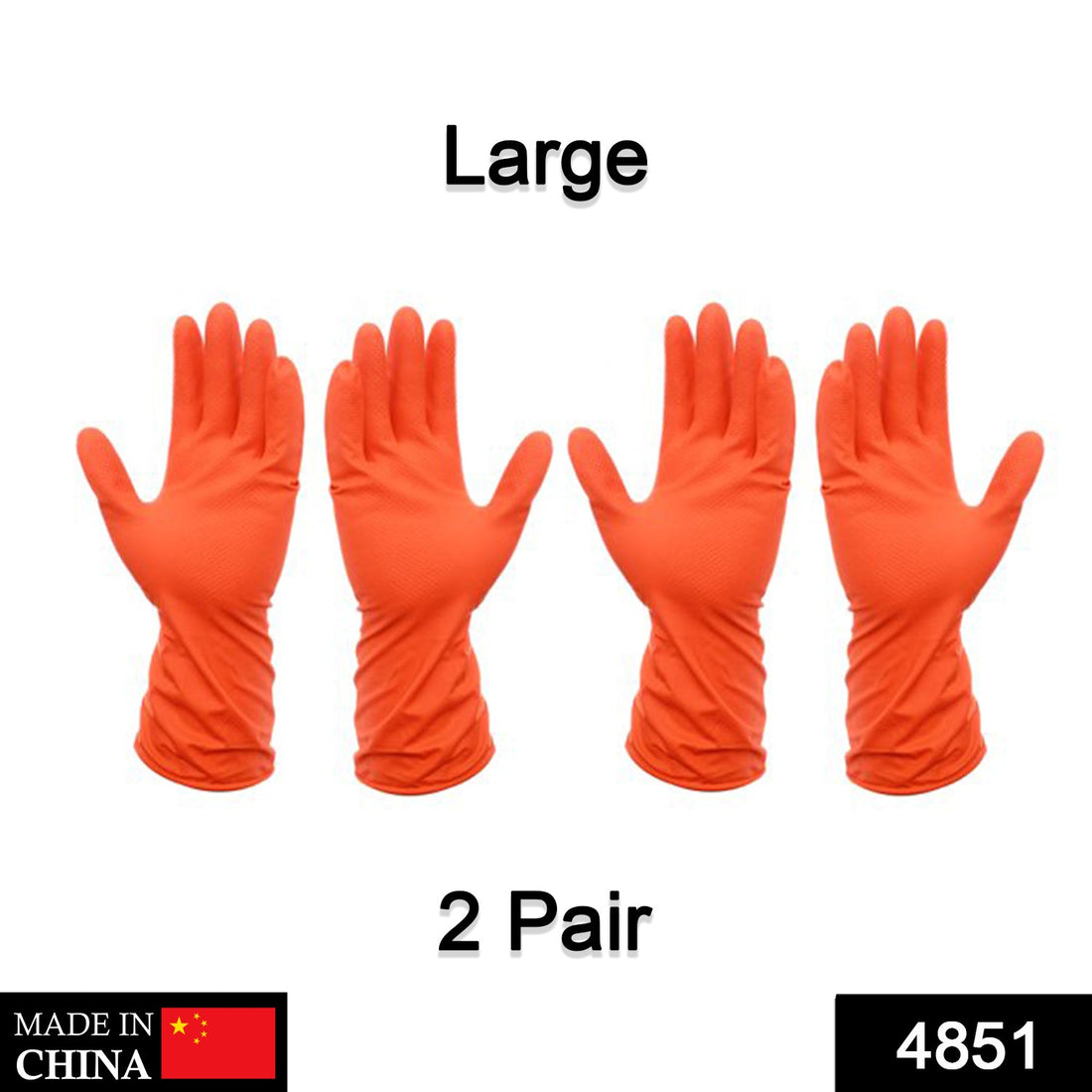 Large orange gloves for cleaning and gardening