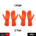 Orange gloves for washing and general use