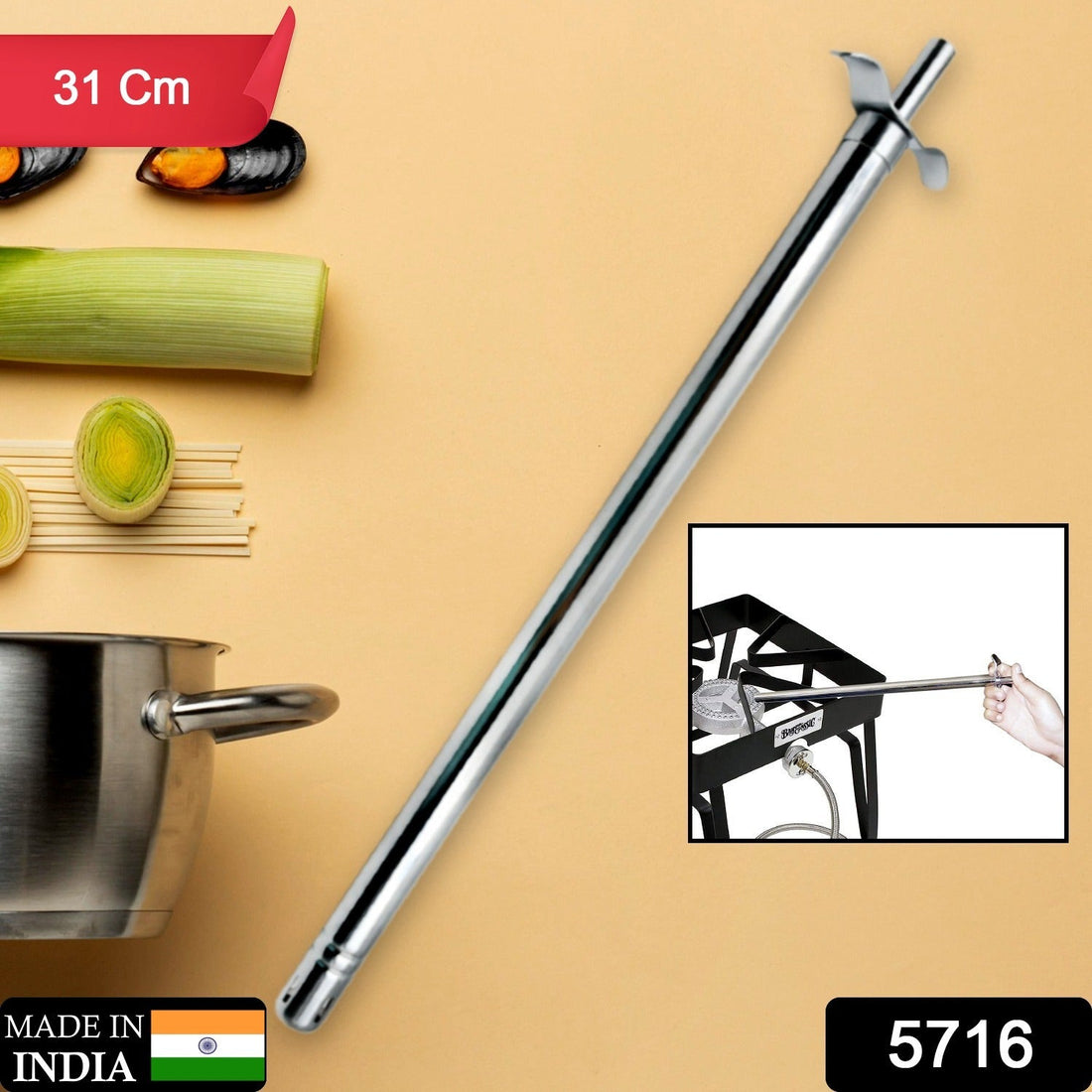 Big Stainless Steel Gas Lighter for Kitchen Gas Stove, Long Spark Lighter for Kitchen Stove, Unbreakable Lighters for Gas Stoves, Restaurants & Kitchen (31 Cm / 1 Pc) - Shopmania Wholesale
