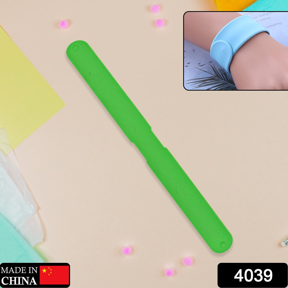 Colorful silicone slap bracelet