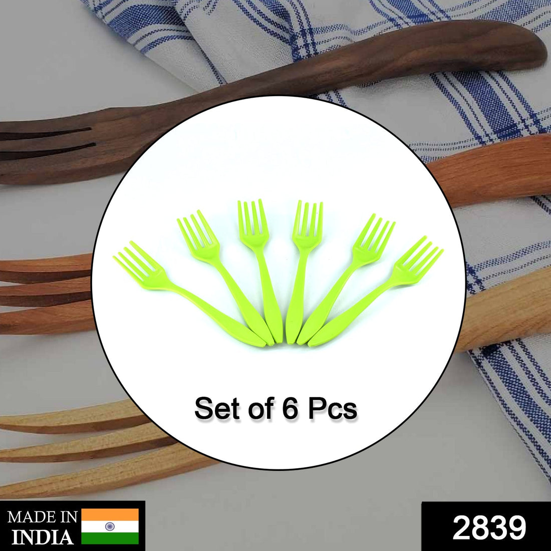 Small plastic serving fork set 6 pieces.