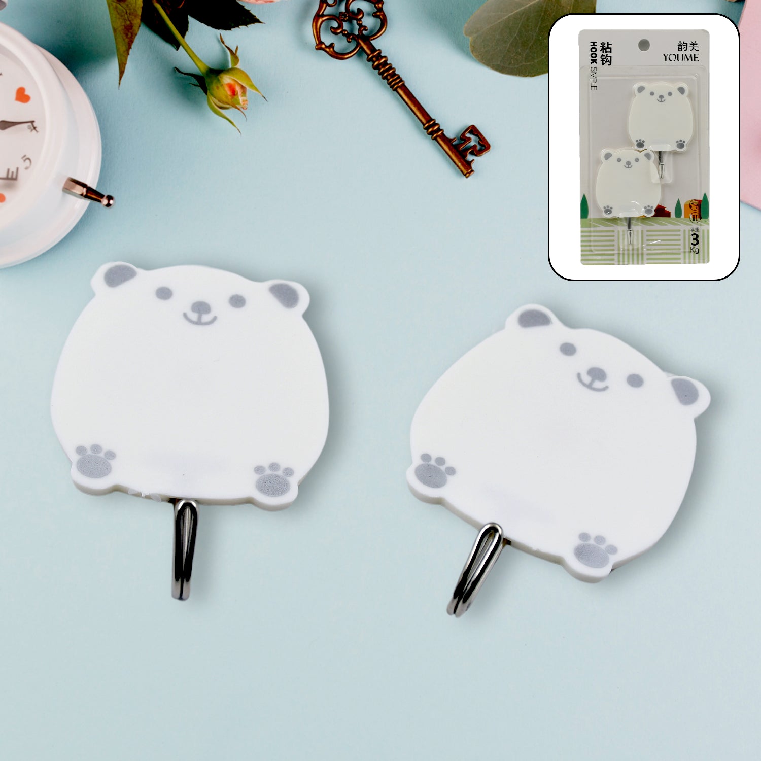 Multipurpose Strong Hook Self-Adhesive hooks for wall Heavy Plastic Hook, Sticky Hook Household For Home , Decorative Hooks, Bathroom & All Type Wall Use Hook , Suitable for Bathroom, Kitchen, Office (2 Pc Set) - Shopmania Wholesale