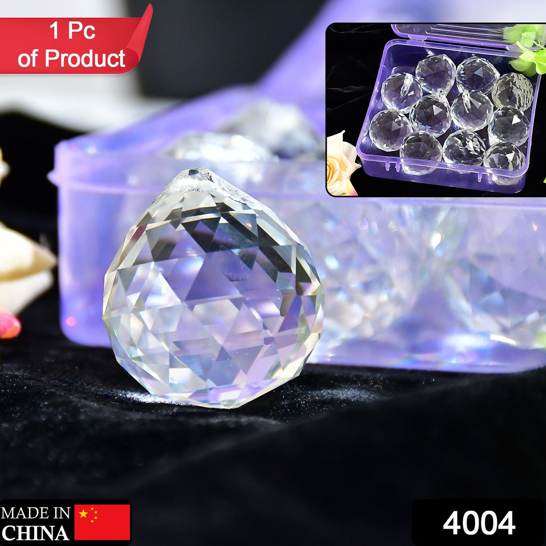 White crystal hanging ball
