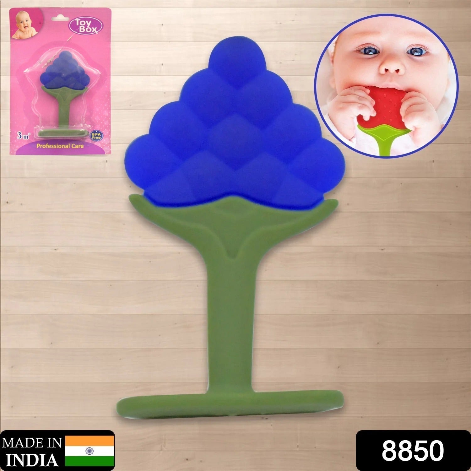 Baby Silicone Teether (1 Pc): Food Grade, Non-Toxic, Teething Relief (3 Months+) - Shopmania Wholesale