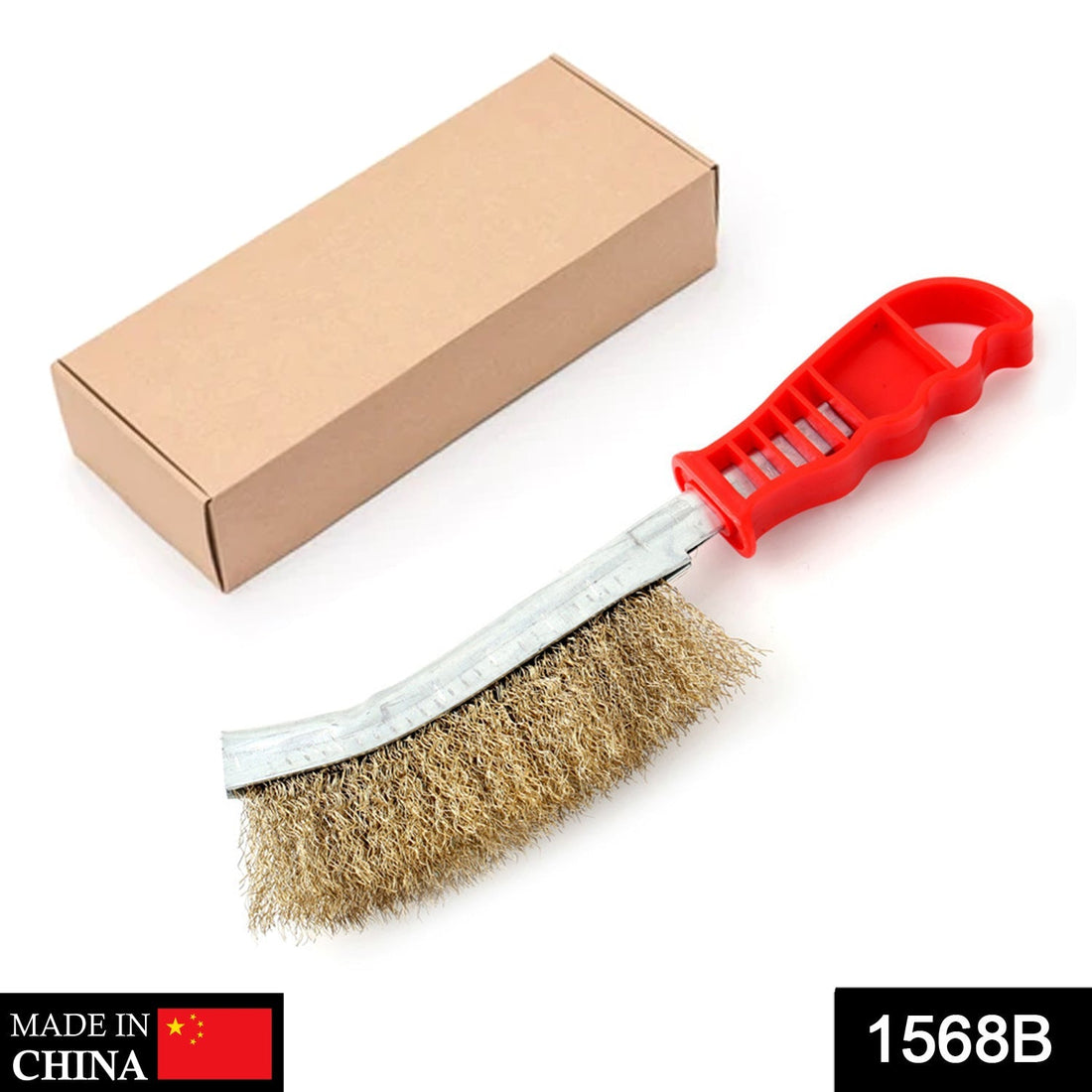 Stainless steel wire hand brush for cleaning.