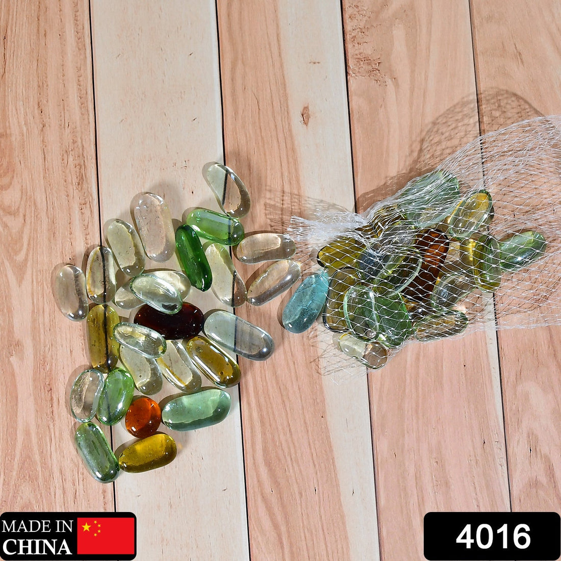 Colorful glass pebbles for vase decoration