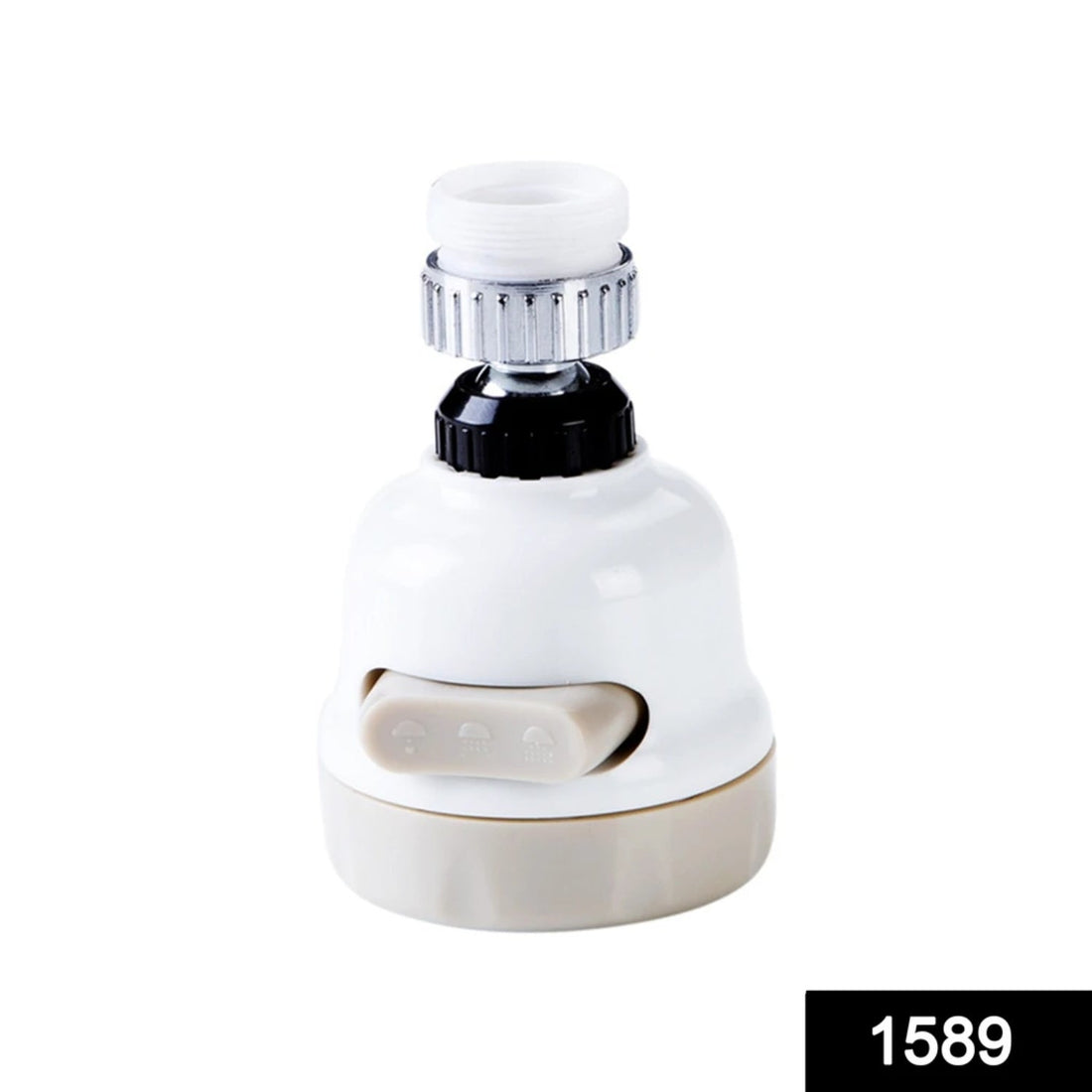 Water-saving faucet nozzle with splash-proof design