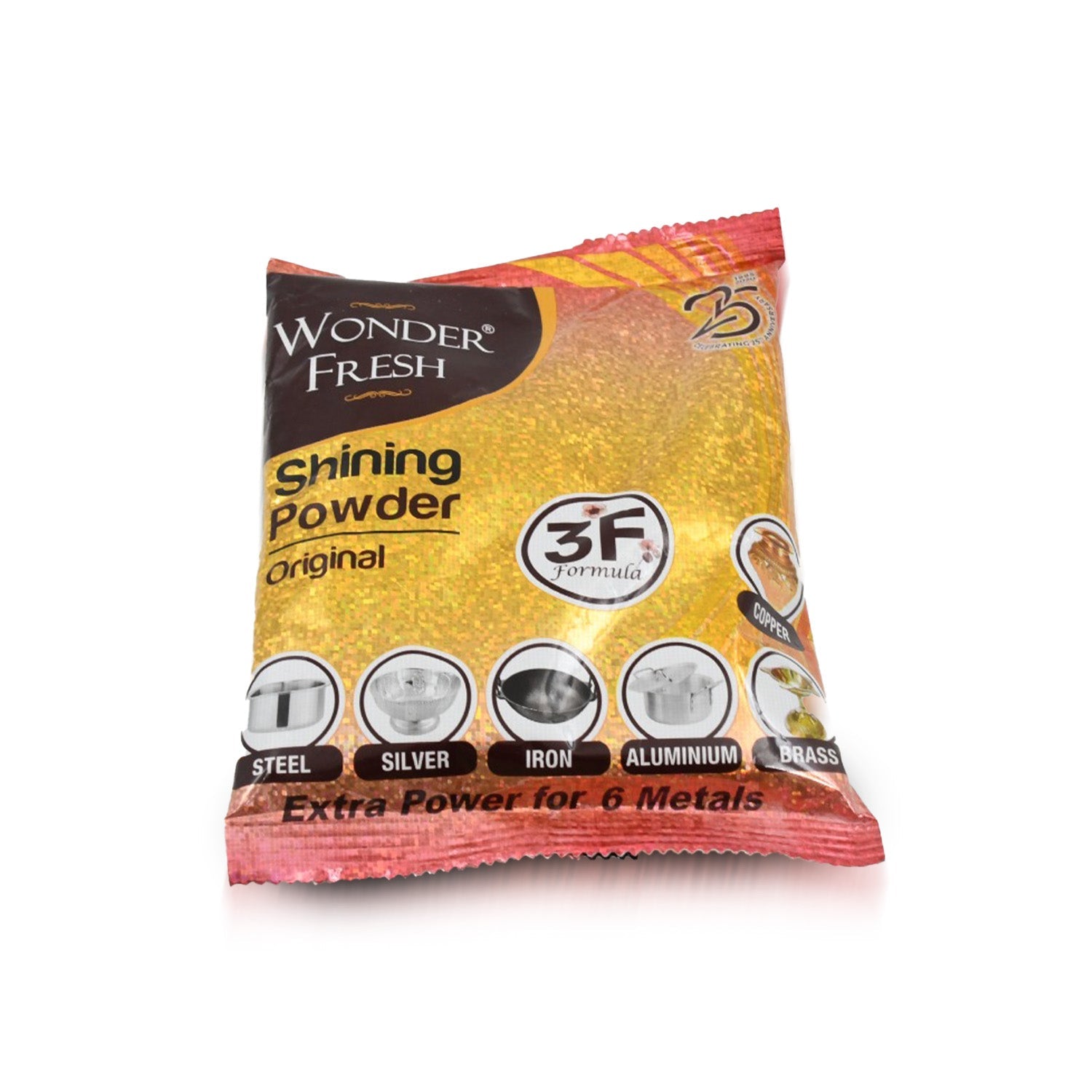 Shining Powder, Cleans and Polishes Copper, Brass, Silver, Aluminum, Iron, and Steel, Removes Tarnish and Oxidation (200 GM) - Shopmania Wholesale