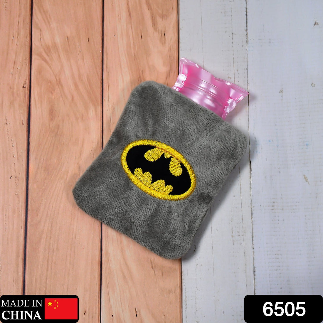 Batman-themed small hot water bag for pain relief