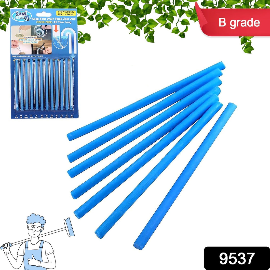 Sani Cleaning Sticks Keep Your Drains Pipes Clear Odor Home Cleaning - Shopmania Wholesale