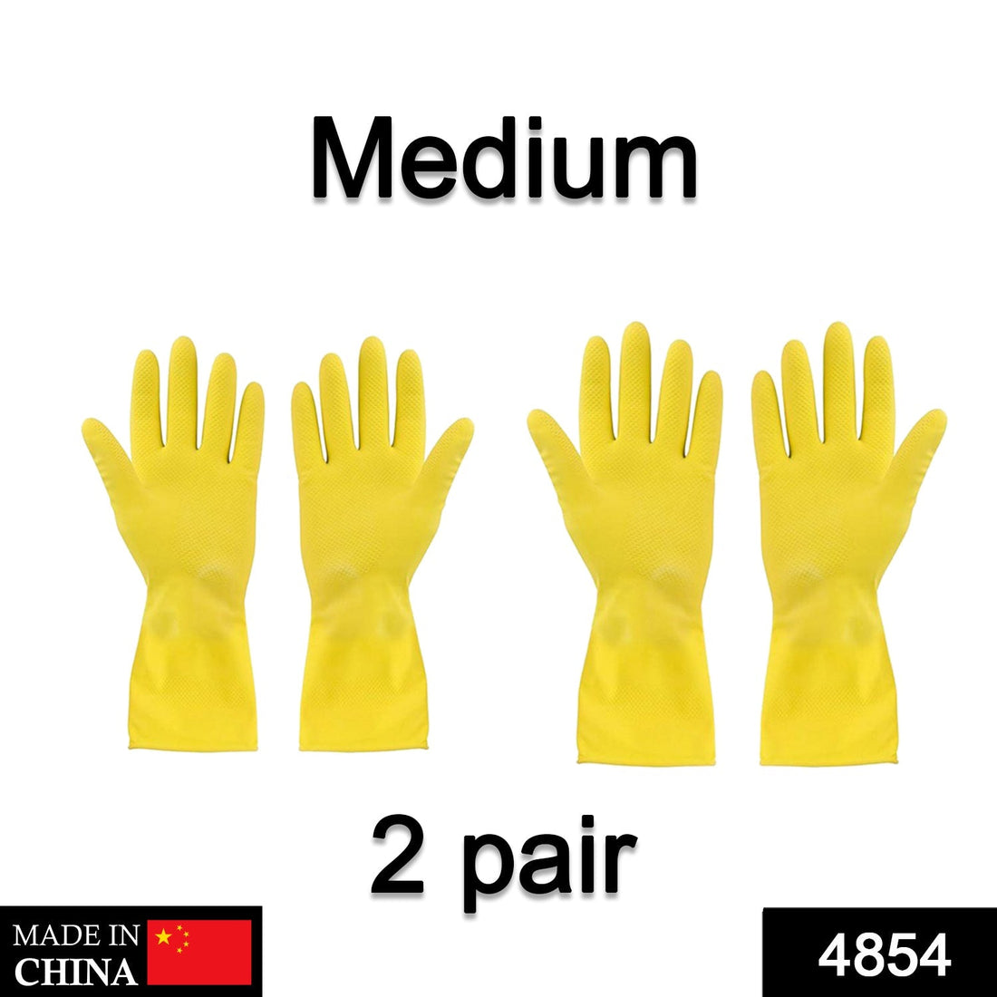 Medium yellow gloves for cleaning and gardening
