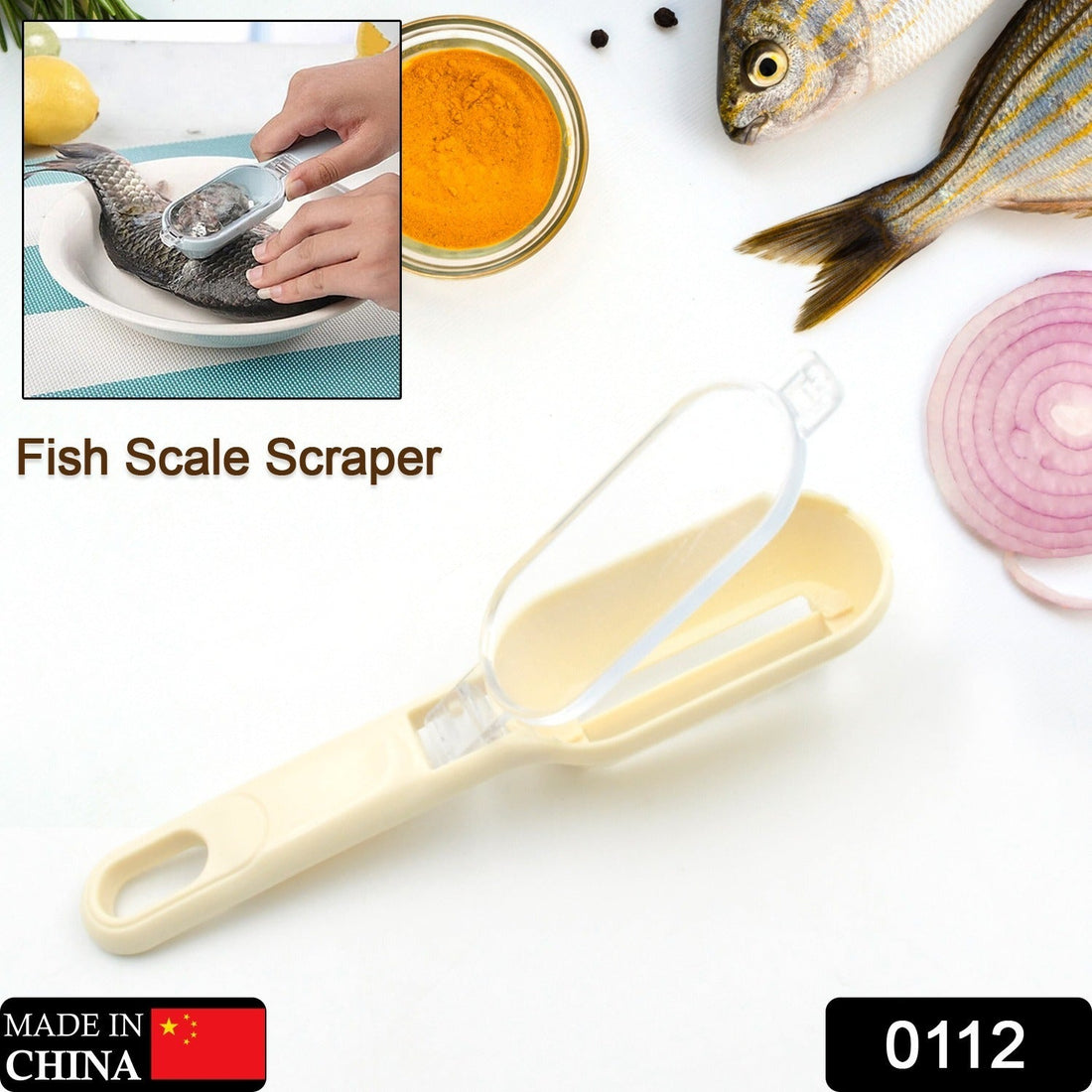 Multi-functional fish cleaning tool, scraper, grater, brush