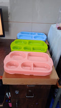 Unbreakable Plastic Food Plates / Biodegradable 5 Compartment Square Plate for Food - Shopmania Wholesale