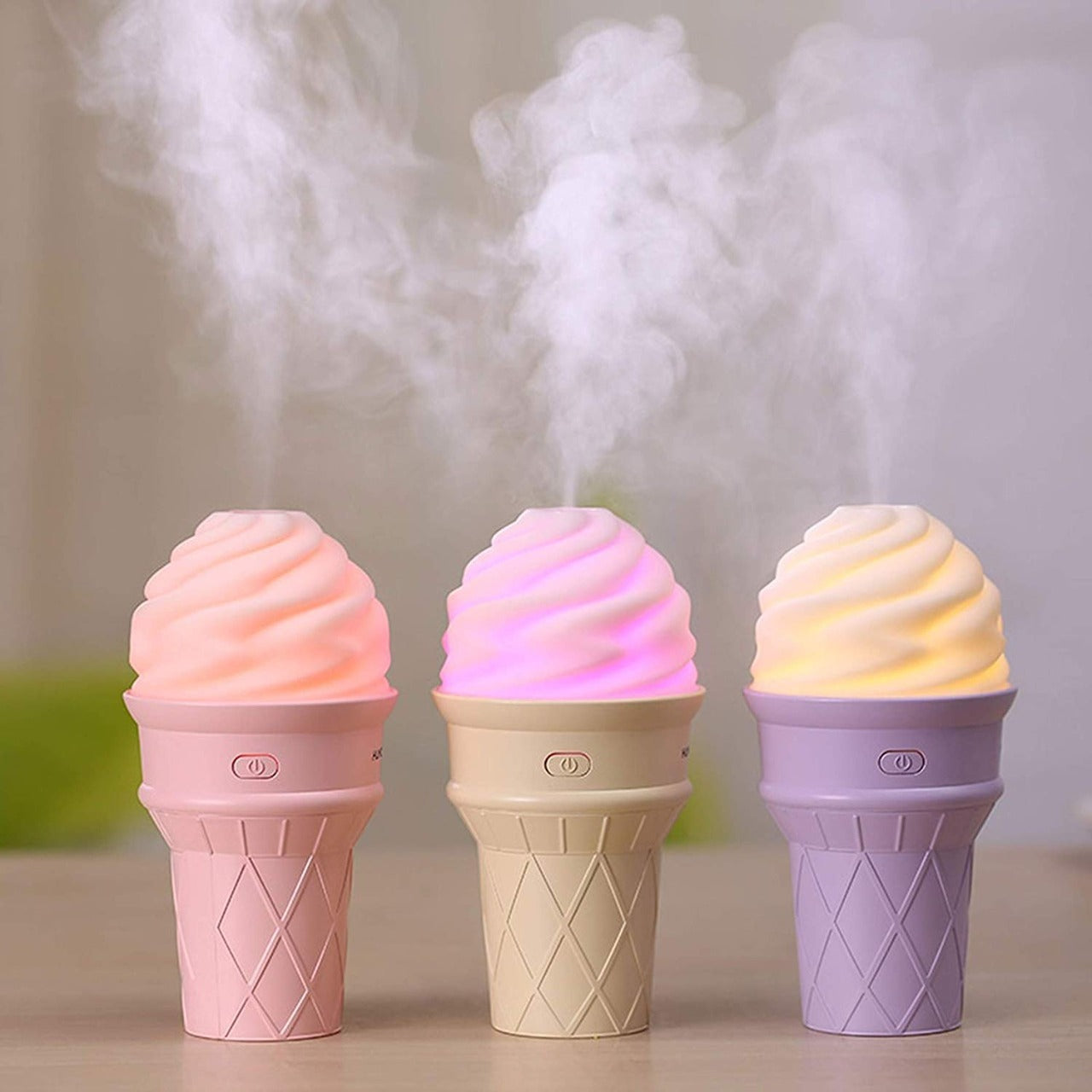 Ice Cream Design LED Humidifier for Freshening Air & Fragrance (Multicoloured) your brand