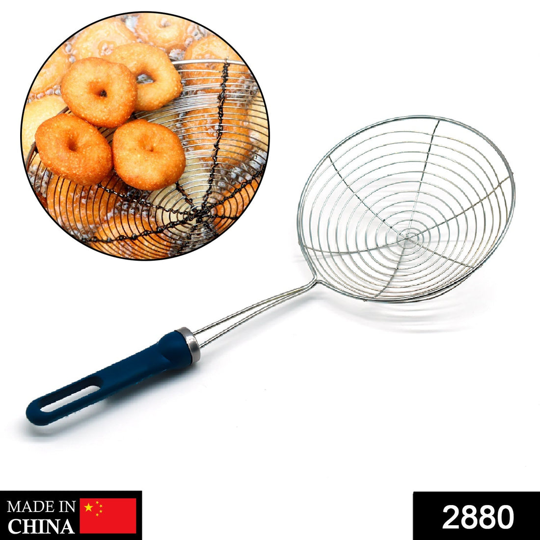 Stainless steel deep fry strainer