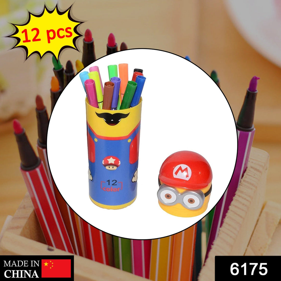 Minions sketch pen set with colorful pens and an attractive case.