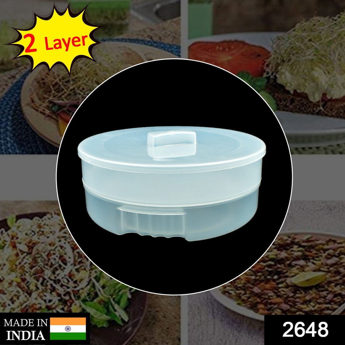 Two-layer sprout maker for home use with two bowls for sprouting