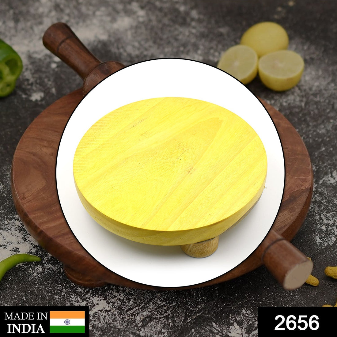Round patala for home use, ideal for rolling rotis and flatbreads