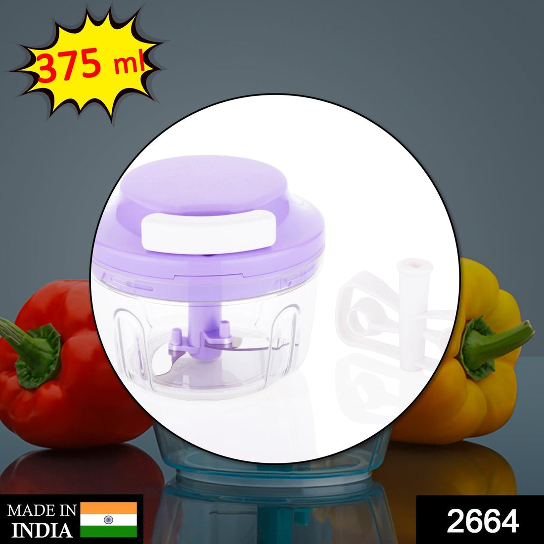 2-in-1 chopper and slicer for kitchen use.