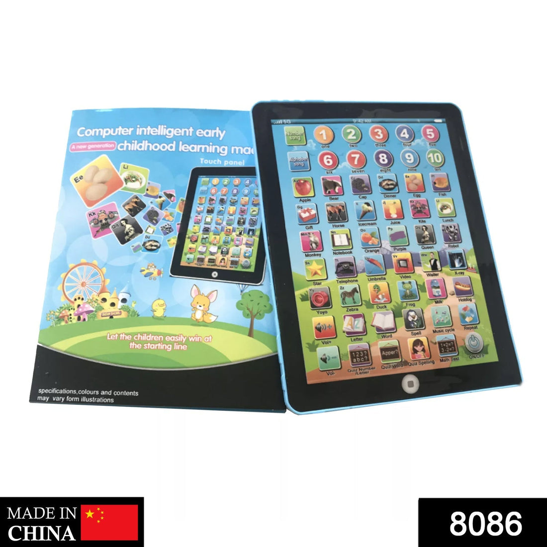 Learning tablet with colorful display