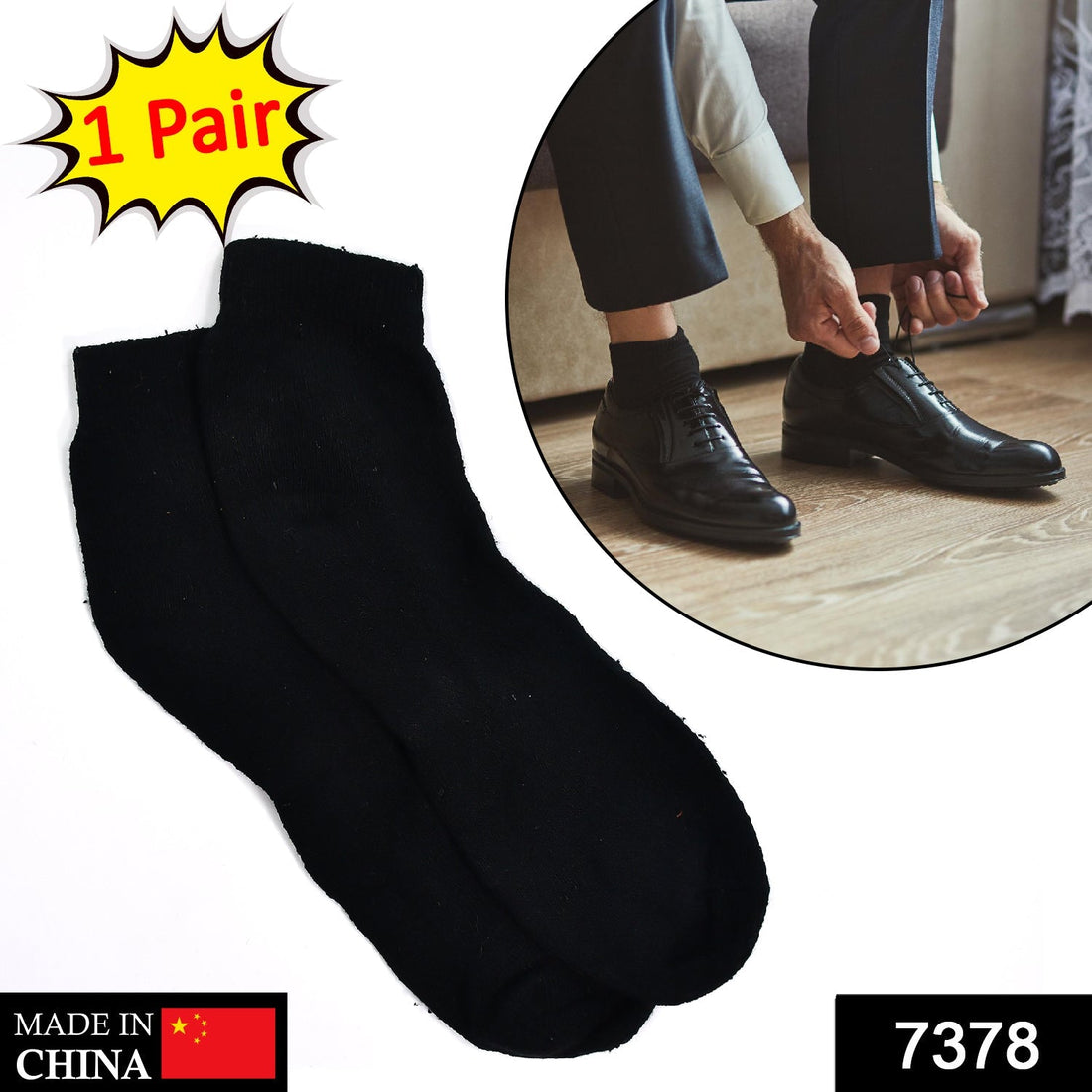 Mix of socks for adults in various colors.