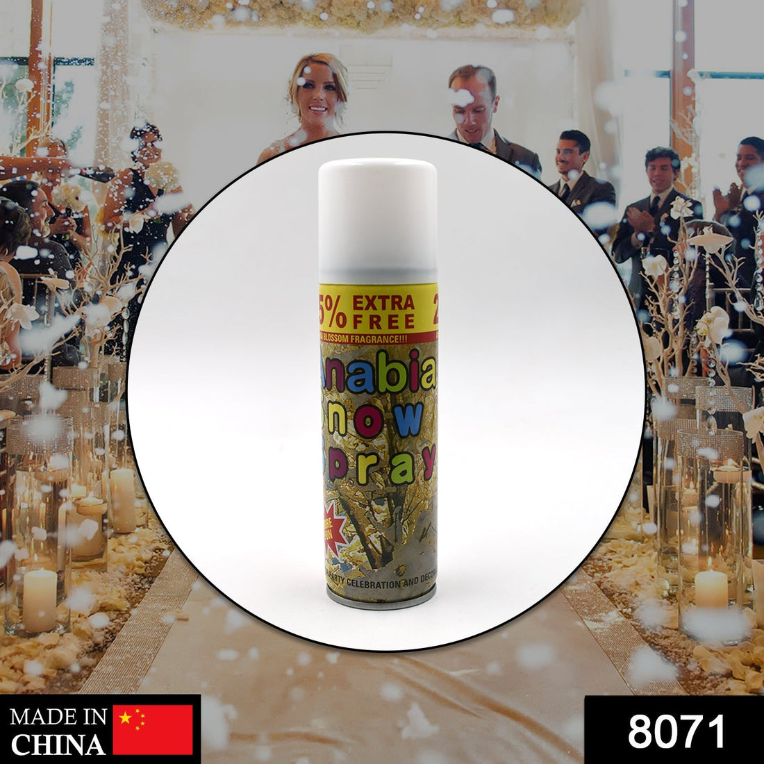 Party snow spray for fun at parties and official gatherings.