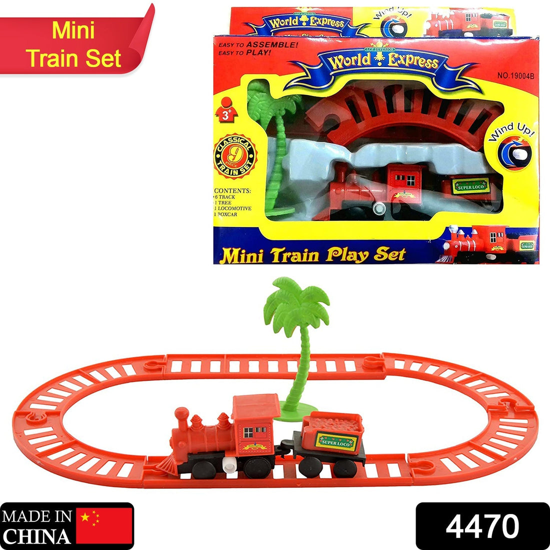 Mini train play set for kids, colorful and fun