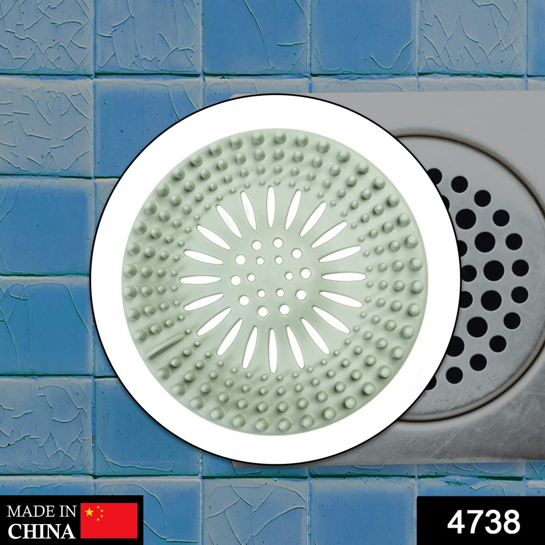 Shower drain cover designed to drain water from bathroom and toilet floors