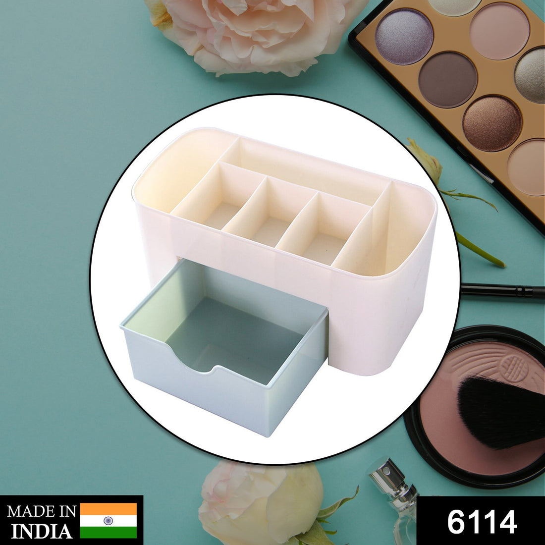 Makeup cutlery box for organizing and storing makeup tools and kits