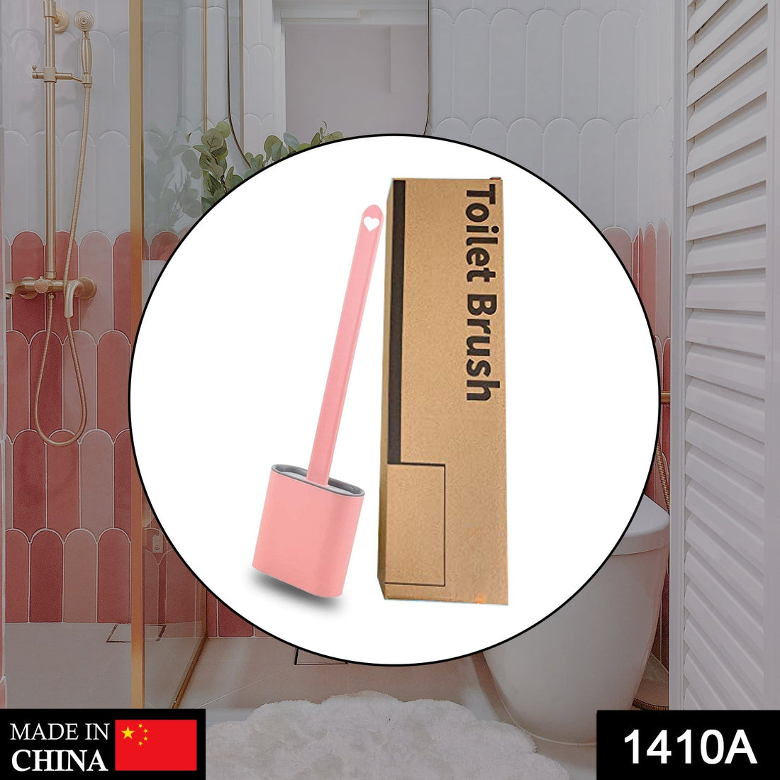 Silicone toilet brush with holder stand for efficient bathroom cleaning