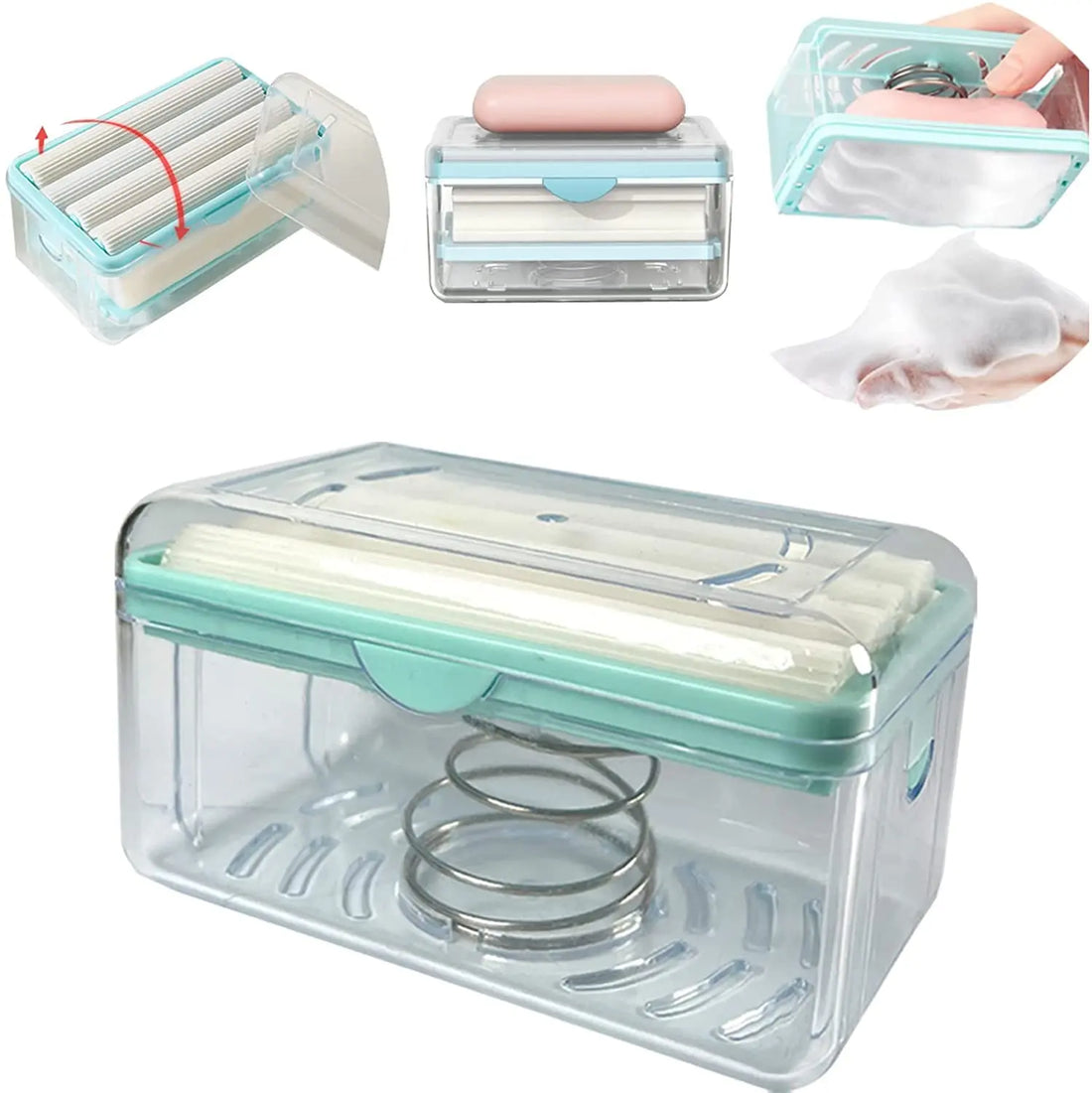2-in-1 Portable Soap Dish & Dispenser: Roller, Drain Holes, Foaming your brand