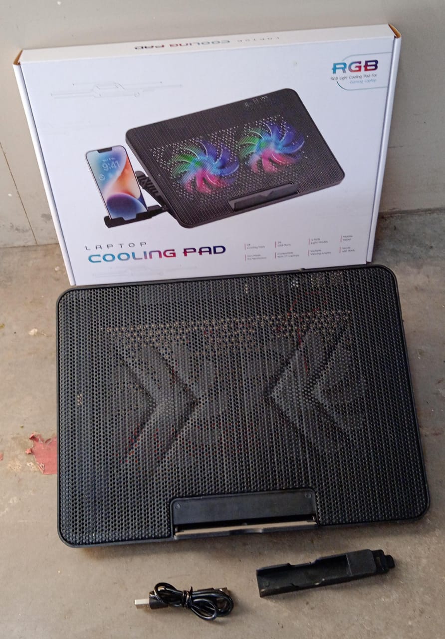 Laptop Cooler Cooling Pad with 2 Quiet Led Fans, Dual USB Ports, Portable Ultra Slim USB Powered 7 Heights Adjustable Laptop Stand for Gaming Laptop - Shopmania Wholesale